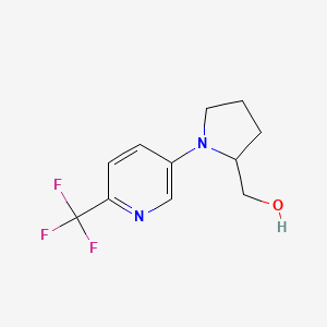 molecular formula C11H13F3N2O B15113820 {1-[6-(Trifluoromethyl)pyridin-3-yl]pyrrolidin-2-yl}methanol 