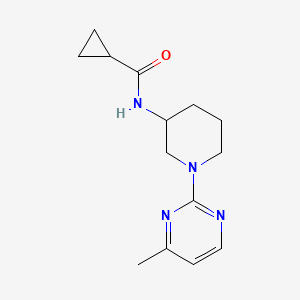 molecular formula C14H20N4O B15113827 N-[1-(4-methylpyrimidin-2-yl)piperidin-3-yl]cyclopropanecarboxamide 