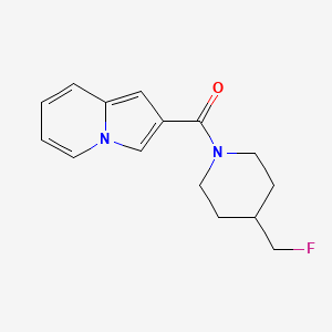 molecular formula C15H17FN2O B15113839 2-[4-(Fluoromethyl)piperidine-1-carbonyl]indolizine 