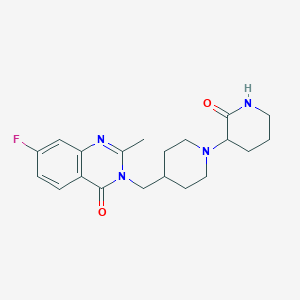 4-[(7-Fluoro-2-methyl-4-oxo-3,4-dihydroquinazolin-3-yl)methyl]-[1,3'-bipiperidine]-2'-one