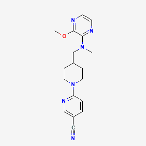 6-(4-{[(3-Methoxypyrazin-2-yl)(methyl)amino]methyl}piperidin-1-yl)pyridine-3-carbonitrile