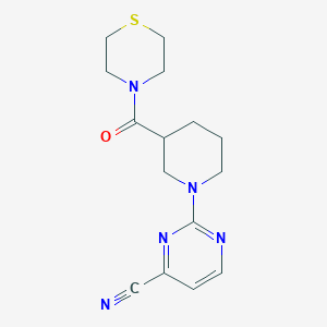 2-[3-(Thiomorpholine-4-carbonyl)piperidin-1-yl]pyrimidine-4-carbonitrile