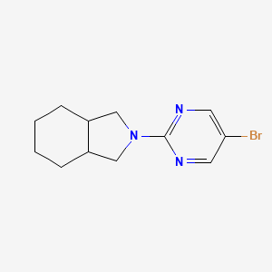 molecular formula C12H16BrN3 B15113934 2-(5-bromopyrimidin-2-yl)-octahydro-1H-isoindole 