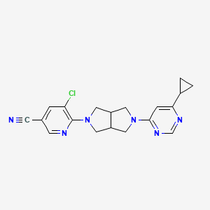 5-Chloro-6-[5-(6-cyclopropylpyrimidin-4-yl)-octahydropyrrolo[3,4-c]pyrrol-2-yl]pyridine-3-carbonitrile