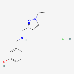 3-[[(1-Ethylpyrazol-3-yl)methylamino]methyl]phenol;hydrochloride