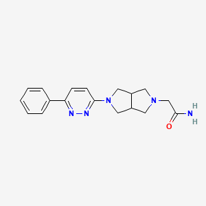 molecular formula C18H21N5O B15113998 2-[5-(6-Phenylpyridazin-3-yl)-octahydropyrrolo[3,4-c]pyrrol-2-yl]acetamide 