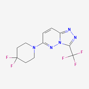 4,4-Difluoro-1-[3-(trifluoromethyl)-[1,2,4]triazolo[4,3-b]pyridazin-6-yl]piperidine