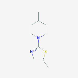 molecular formula C10H16N2S B15114001 4-Methyl-1-(5-methyl-1,3-thiazol-2-yl)piperidine 