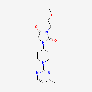 molecular formula C16H23N5O3 B15114002 3-(2-Methoxyethyl)-1-[1-(4-methylpyrimidin-2-yl)piperidin-4-yl]imidazolidine-2,4-dione 