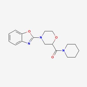 2-[2-(Piperidine-1-carbonyl)morpholin-4-yl]-1,3-benzoxazole