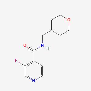 3-fluoro-N-[(oxan-4-yl)methyl]pyridine-4-carboxamide