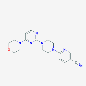 6-{4-[4-Methyl-6-(morpholin-4-yl)pyrimidin-2-yl]piperazin-1-yl}pyridine-3-carbonitrile