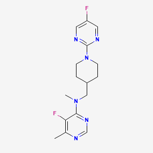 5-fluoro-N-{[1-(5-fluoropyrimidin-2-yl)piperidin-4-yl]methyl}-N,6-dimethylpyrimidin-4-amine