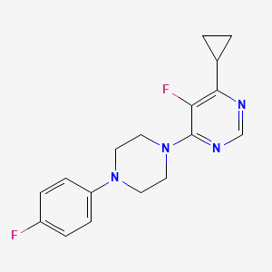 molecular formula C17H18F2N4 B15114092 4-Cyclopropyl-5-fluoro-6-[4-(4-fluorophenyl)piperazin-1-yl]pyrimidine 