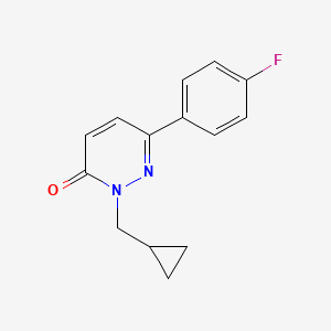 molecular formula C14H13FN2O B15114101 2-(Cyclopropylmethyl)-6-(4-fluorophenyl)-2,3-dihydropyridazin-3-one 