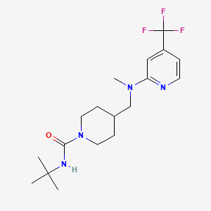 N-tert-butyl-4-({methyl[4-(trifluoromethyl)pyridin-2-yl]amino}methyl)piperidine-1-carboxamide