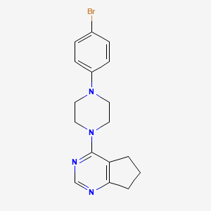 molecular formula C17H19BrN4 B15114133 1-(4-bromophenyl)-4-{5H,6H,7H-cyclopenta[d]pyrimidin-4-yl}piperazine 