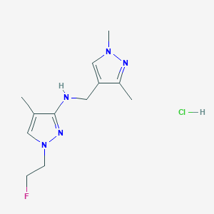 N-[(1,3-dimethylpyrazol-4-yl)methyl]-1-(2-fluoroethyl)-4-methylpyrazol-3-amine;hydrochloride