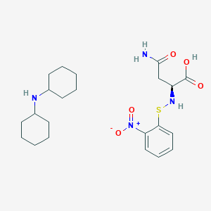 molecular formula C22H34N4O5S B1511415 N-(2-Nitrophenylsulfenyl)-L-asparagine (dicyclohexylammonium) salt CAS No. 7675-59-4