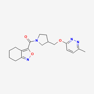 3-(3-{[(6-Methylpyridazin-3-yl)oxy]methyl}pyrrolidine-1-carbonyl)-4,5,6,7-tetrahydro-2,1-benzoxazole