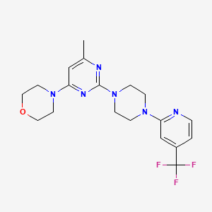 4-(6-Methyl-2-{4-[4-(trifluoromethyl)pyridin-2-yl]piperazin-1-yl}pyrimidin-4-yl)morpholine