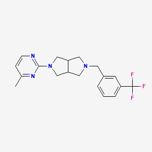 molecular formula C19H21F3N4 B15114201 4-Methyl-2-(5-{[3-(trifluoromethyl)phenyl]methyl}-octahydropyrrolo[3,4-c]pyrrol-2-yl)pyrimidine 