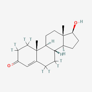 molecular formula C19H28O2 B1511421 (8R,9S,10R,13S,14S,17S)-17-hydroxy-10,13-dimethyl-1,1,2,2,6,6,7,7-octatritio-8,9,11,12,14,15,16,17-octahydrocyclopenta[a]phenanthren-3-one CAS No. 67308-98-9