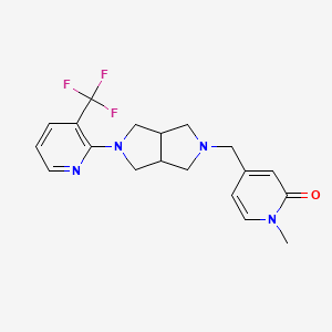 1-Methyl-4-({5-[3-(trifluoromethyl)pyridin-2-yl]-octahydropyrrolo[3,4-c]pyrrol-2-yl}methyl)-1,2-dihydropyridin-2-one