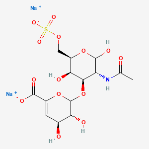 molecular formula C14H19NNa2O14S B1511424 Disodium 2-acetamido-2-deoxy-3-O-(4-deoxy-L-threo-hex-4-enopyranuronosyl)-6-O-sulfonato-D-galactopyranose CAS No. 136132-72-4