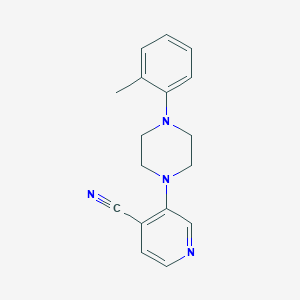 molecular formula C17H18N4 B15114261 3-[4-(2-Methylphenyl)piperazin-1-yl]pyridine-4-carbonitrile 