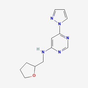 N-[(oxolan-2-yl)methyl]-6-(1H-pyrazol-1-yl)pyrimidin-4-amine