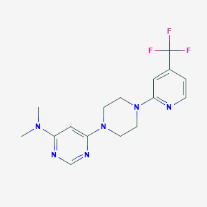 N,N-dimethyl-6-{4-[4-(trifluoromethyl)pyridin-2-yl]piperazin-1-yl}pyrimidin-4-amine