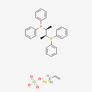 [(2S,3S)-3-Diphenylphosphanylbutan-2-yl]-diphenylphosphane;palladium(2+);prop-1-ene;perchlorate