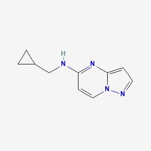 molecular formula C10H12N4 B15114341 N-(cyclopropylmethyl)pyrazolo[1,5-a]pyrimidin-5-amine 