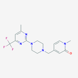 1-Methyl-4-({4-[4-methyl-6-(trifluoromethyl)pyrimidin-2-yl]piperazin-1-yl}methyl)-1,2-dihydropyridin-2-one