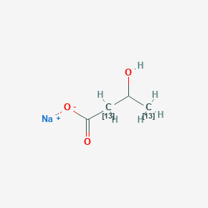 molecular formula C4H7NaO3 B1511435 3-Hydroxybutyric-2,4-13C2 acid, sodium salt CAS No. 287389-35-9