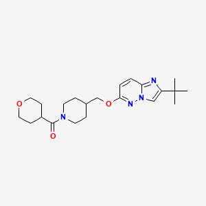 4-[({2-Tert-butylimidazo[1,2-b]pyridazin-6-yl}oxy)methyl]-1-(oxane-4-carbonyl)piperidine