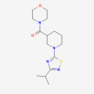 molecular formula C15H24N4O2S B15114367 4-{1-[3-(Propan-2-yl)-1,2,4-thiadiazol-5-yl]piperidine-3-carbonyl}morpholine 