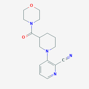 3-[3-(Morpholine-4-carbonyl)piperidin-1-yl]pyridine-2-carbonitrile