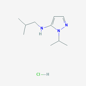 molecular formula C10H20ClN3 B15114386 N-isobutyl-1-isopropyl-1H-pyrazol-5-amine 