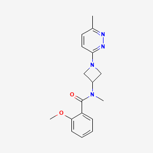 molecular formula C17H20N4O2 B15114400 2-methoxy-N-methyl-N-[1-(6-methylpyridazin-3-yl)azetidin-3-yl]benzamide 