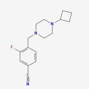 4-[(4-Cyclobutylpiperazin-1-yl)methyl]-3-fluorobenzonitrile