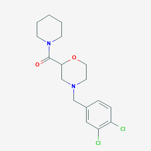 molecular formula C17H22Cl2N2O2 B15114428 4-[(3,4-Dichlorophenyl)methyl]-2-(piperidine-1-carbonyl)morpholine 