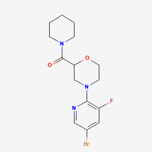 4-(5-Bromo-3-fluoropyridin-2-yl)-2-(piperidine-1-carbonyl)morpholine