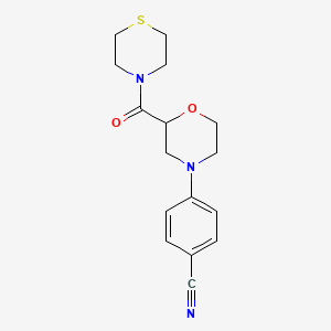 4-[2-(Thiomorpholine-4-carbonyl)morpholin-4-yl]benzonitrile