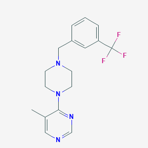 molecular formula C17H19F3N4 B15114481 5-Methyl-4-(4-{[3-(trifluoromethyl)phenyl]methyl}piperazin-1-yl)pyrimidine 