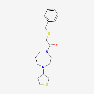 2-(Benzylsulfanyl)-1-[4-(thiolan-3-yl)-1,4-diazepan-1-yl]ethan-1-one