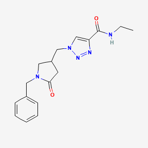 1-[(1-benzyl-5-oxopyrrolidin-3-yl)methyl]-N-ethyl-1H-1,2,3-triazole-4-carboxamide