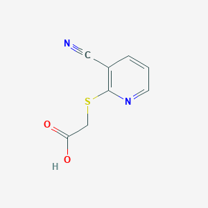 molecular formula C8H6N2O2S B15114515 [(3-Cyanopyridin-2-yl)sulfanyl]acetic acid 