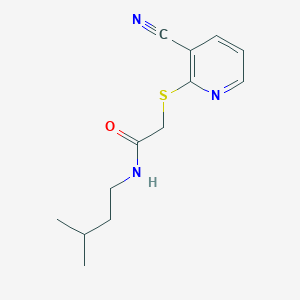 2-[(3-cyanopyridin-2-yl)sulfanyl]-N-(3-methylbutyl)acetamide